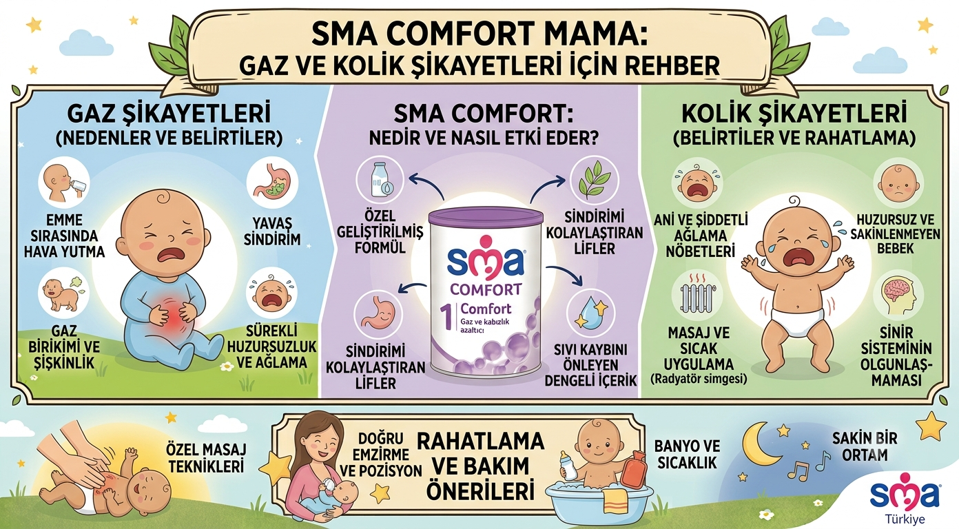 SMA Comfort Mama Nedir? Gaz ve Kolik Şikayetleri İçin Rehber