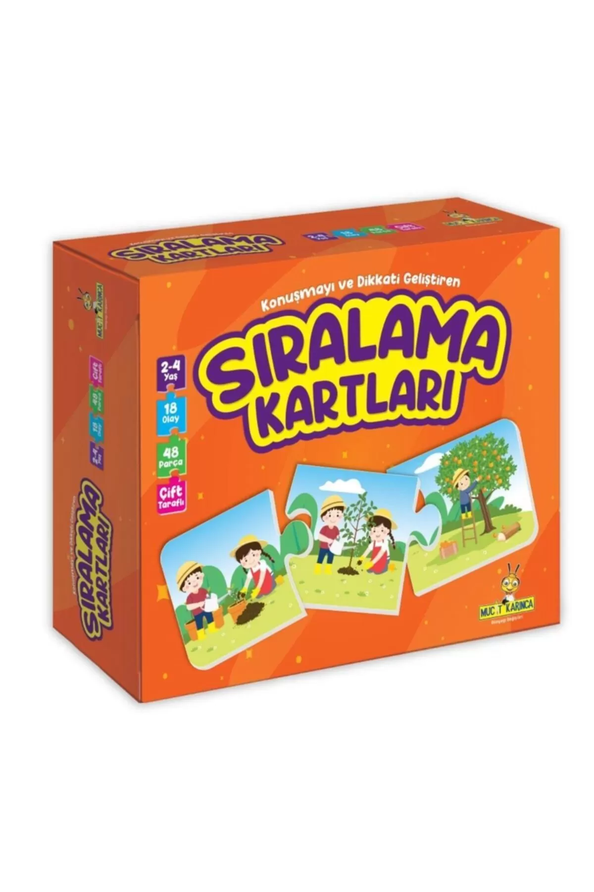 2-4 Yaş Sıralama Kartları Konuşmayı Ve Dikkati Geliştiren Puzzle