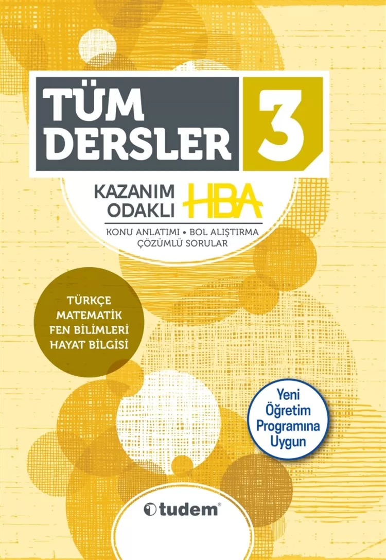 3.Sınıf Tudem Tüm Dersler Kazanım Odaklı HBA