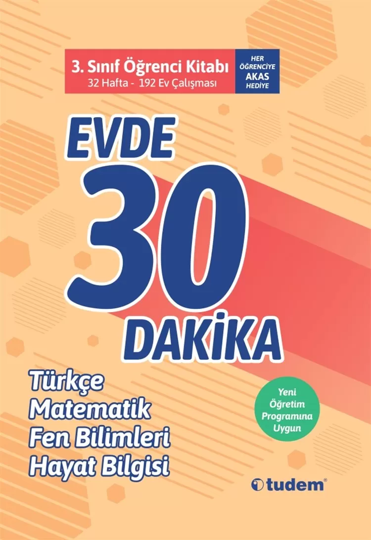 3.Sınıf Tudem Evde 30 Dakika Öğrenci Kitabı