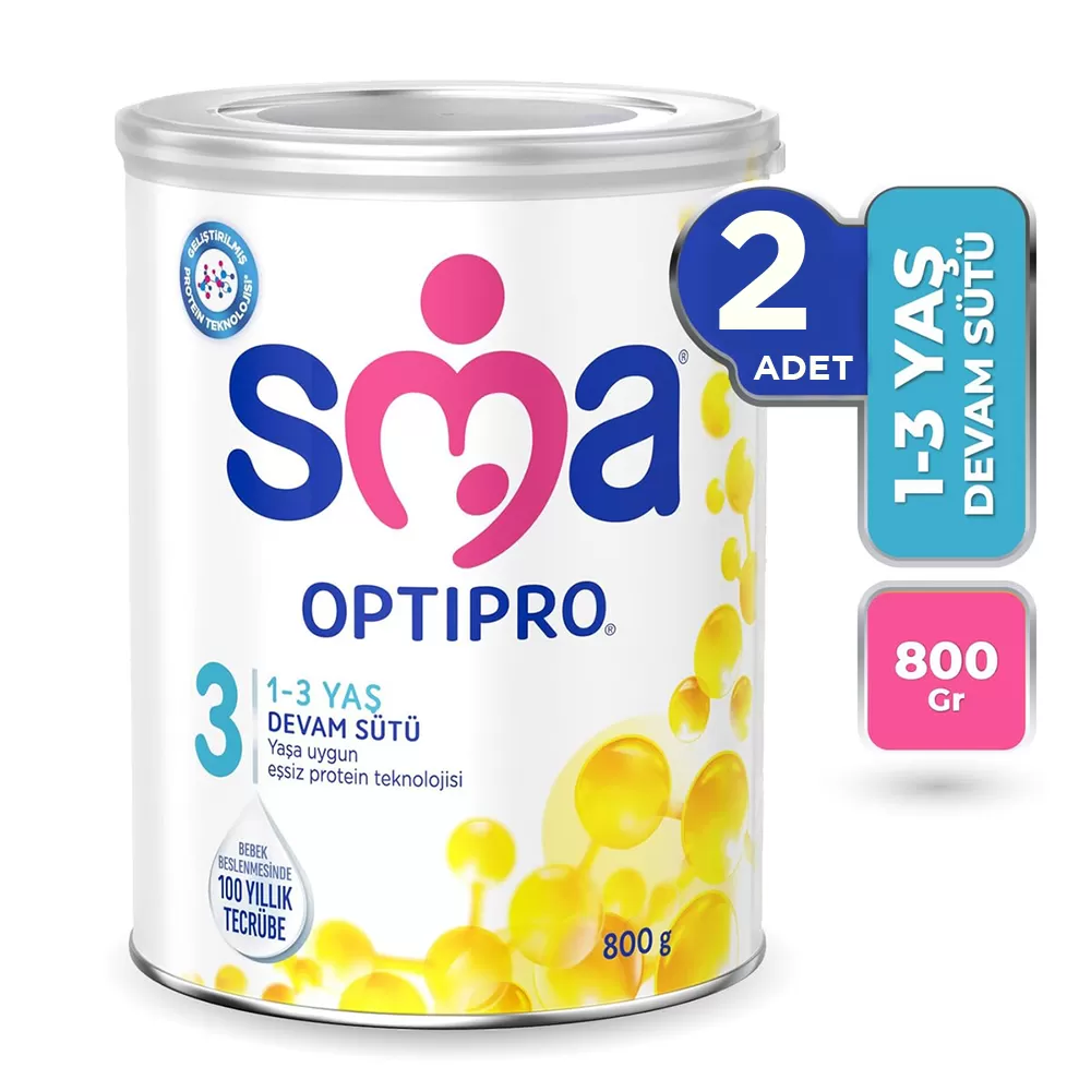 SMA Optipro 3 Bebek Maması 800 gr 2 Adet