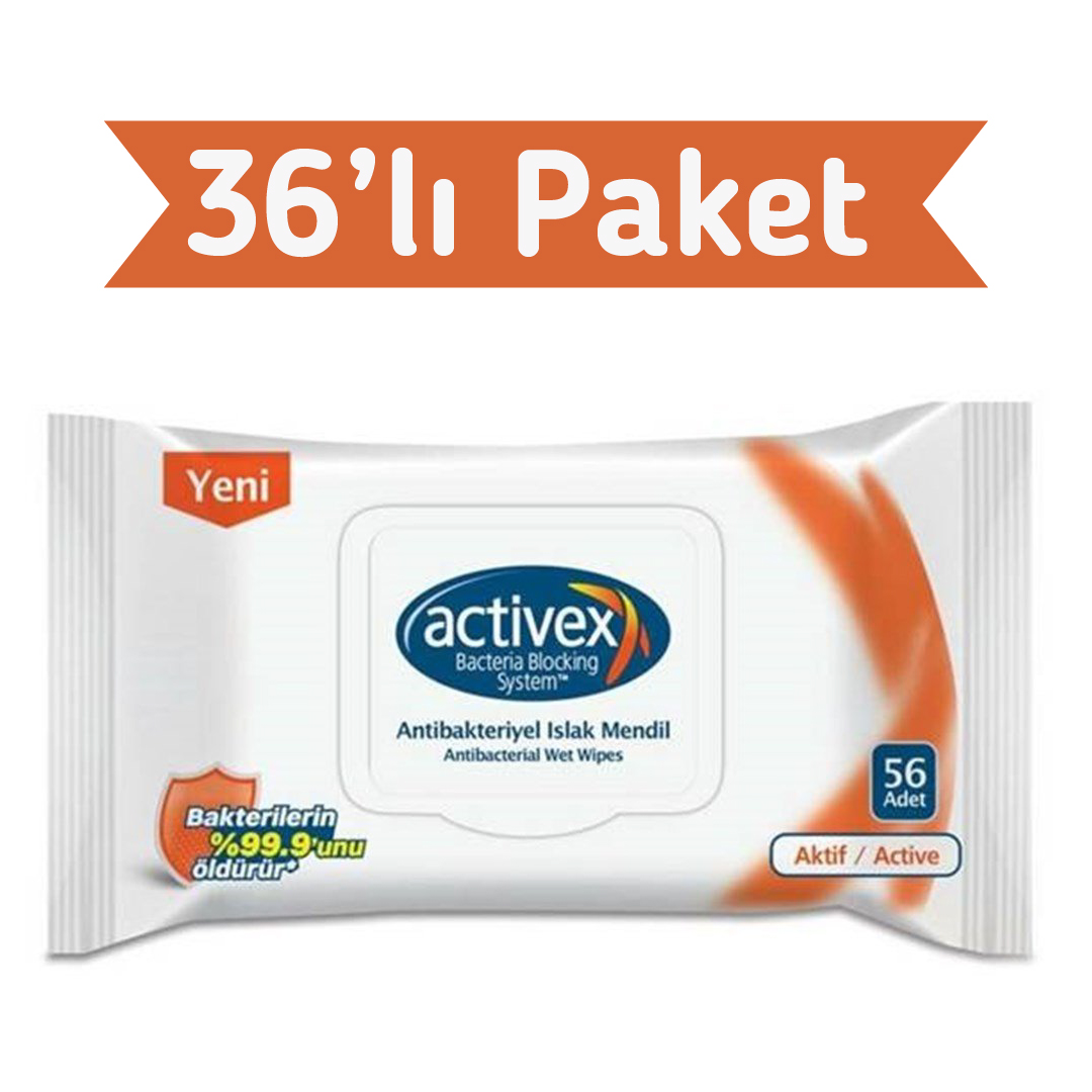 Activex Antibakteriyel Islak Mendil Aktif 56x36 2016 Yaprak