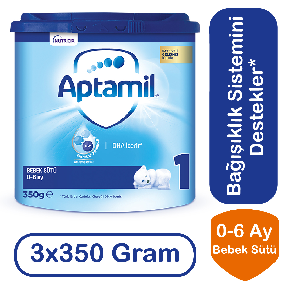 Aptamil Bebek Sütü 1 Numara 350 gr 3 lü Paket