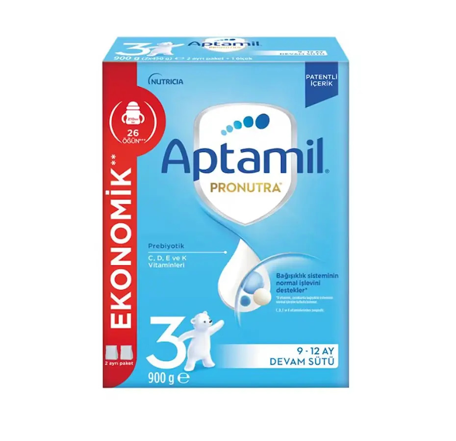 Aptamil Devam Sütü 3 Numara 900 Gr 2 Adet