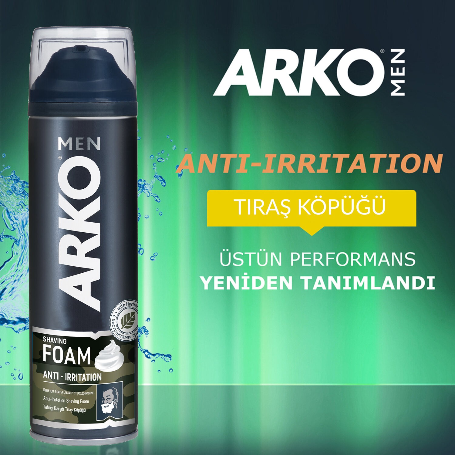 Arko Men Tıraş Köpüğü Anti Irritation 200 ml 3 Adet
