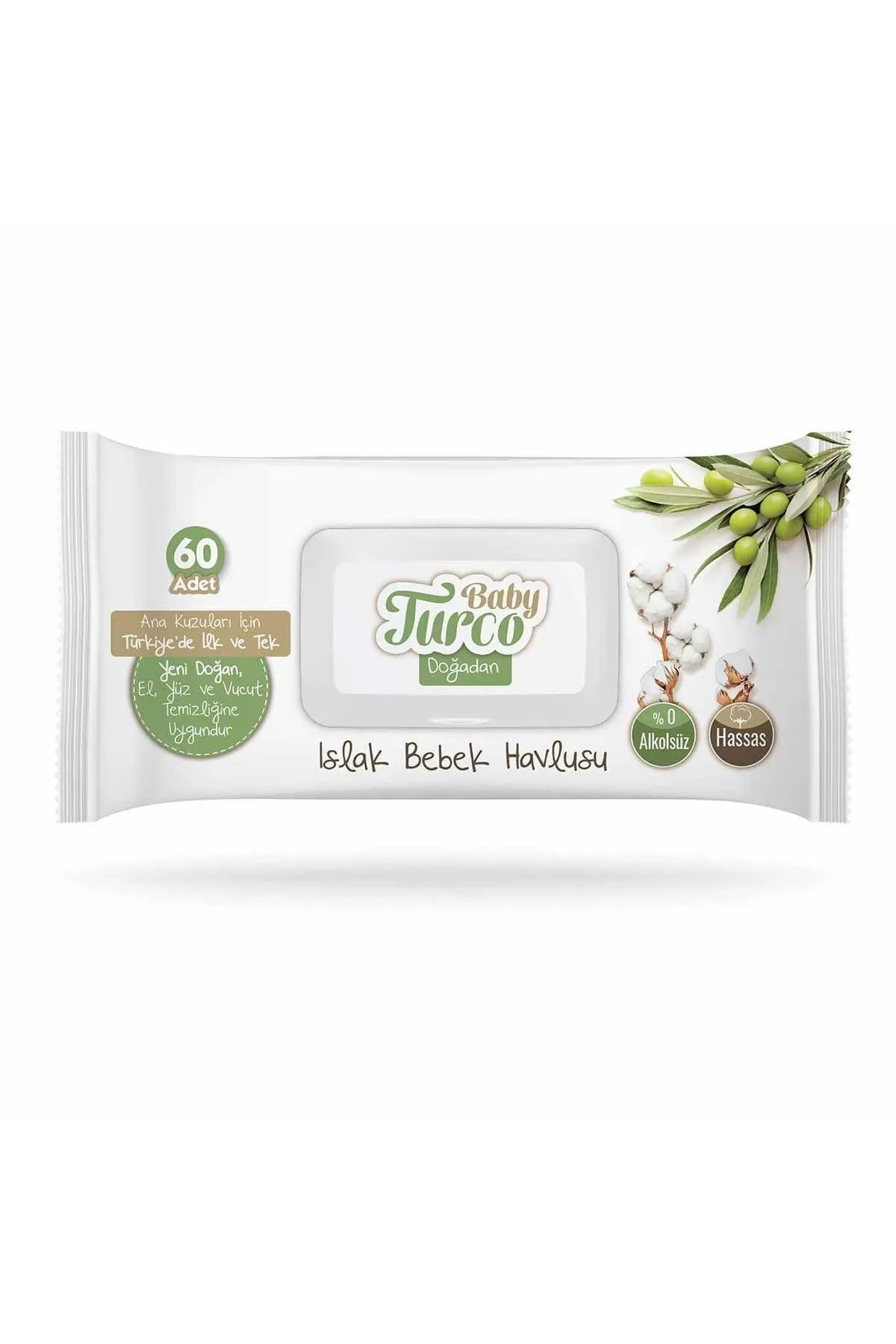 Baby Turco Doğadan Yenidoğan Islak Havlu Mendil 60x36 2160 Yaprak
