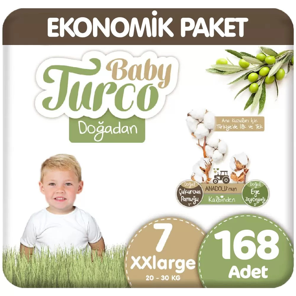 Baby Turco Doğadan 7 Beden Ekonomik 28x6 168  Adet