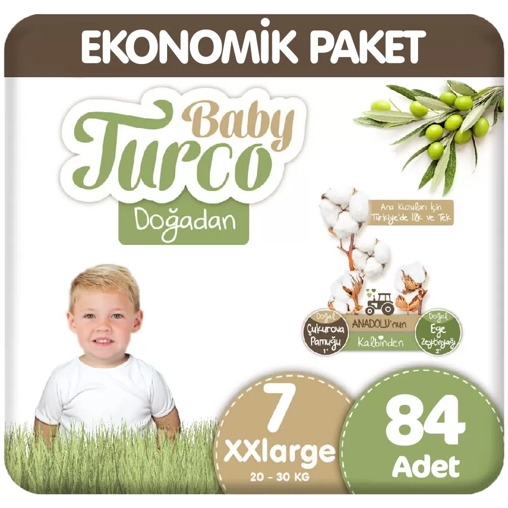 Baby Turco Doğadan 7 Beden Ekonomik 28x3 84 Adet