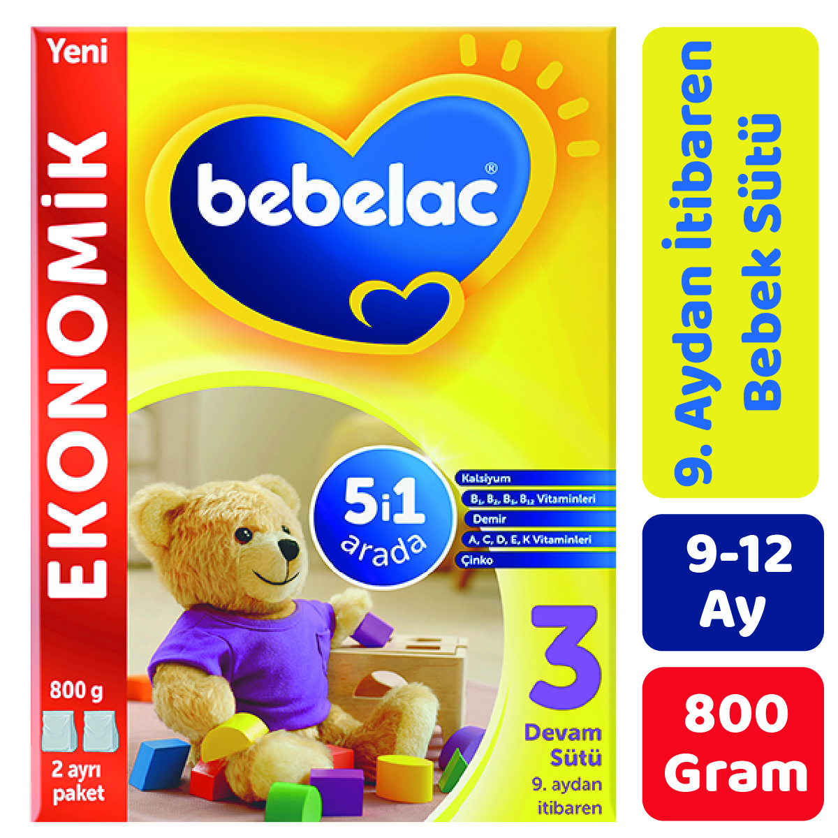 Bebelac 3 Devam Sütü 800 gr