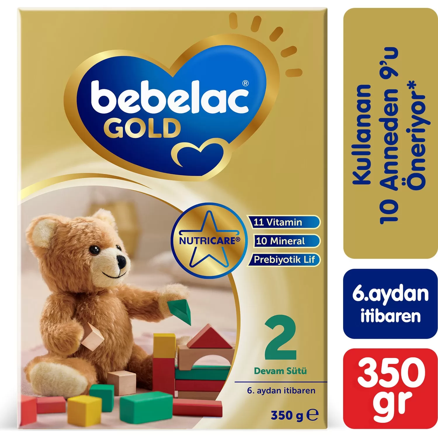 Bebelac Gold 2 Çocuk Devam Sütü 350 gr 3'lü Paket