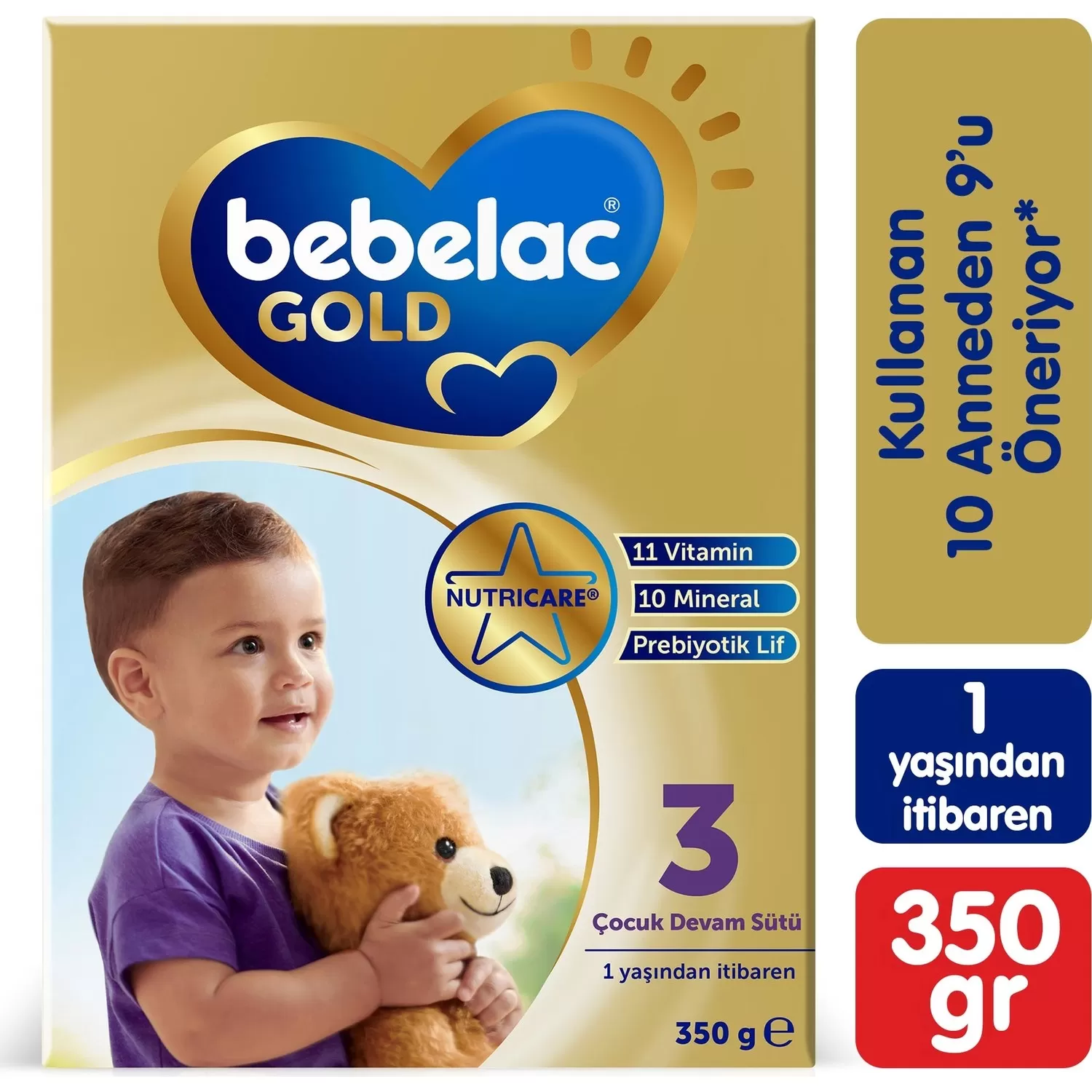 Bebelac Gold 3 Çocuk Devam Sütü 350 gr 4'lü Paket