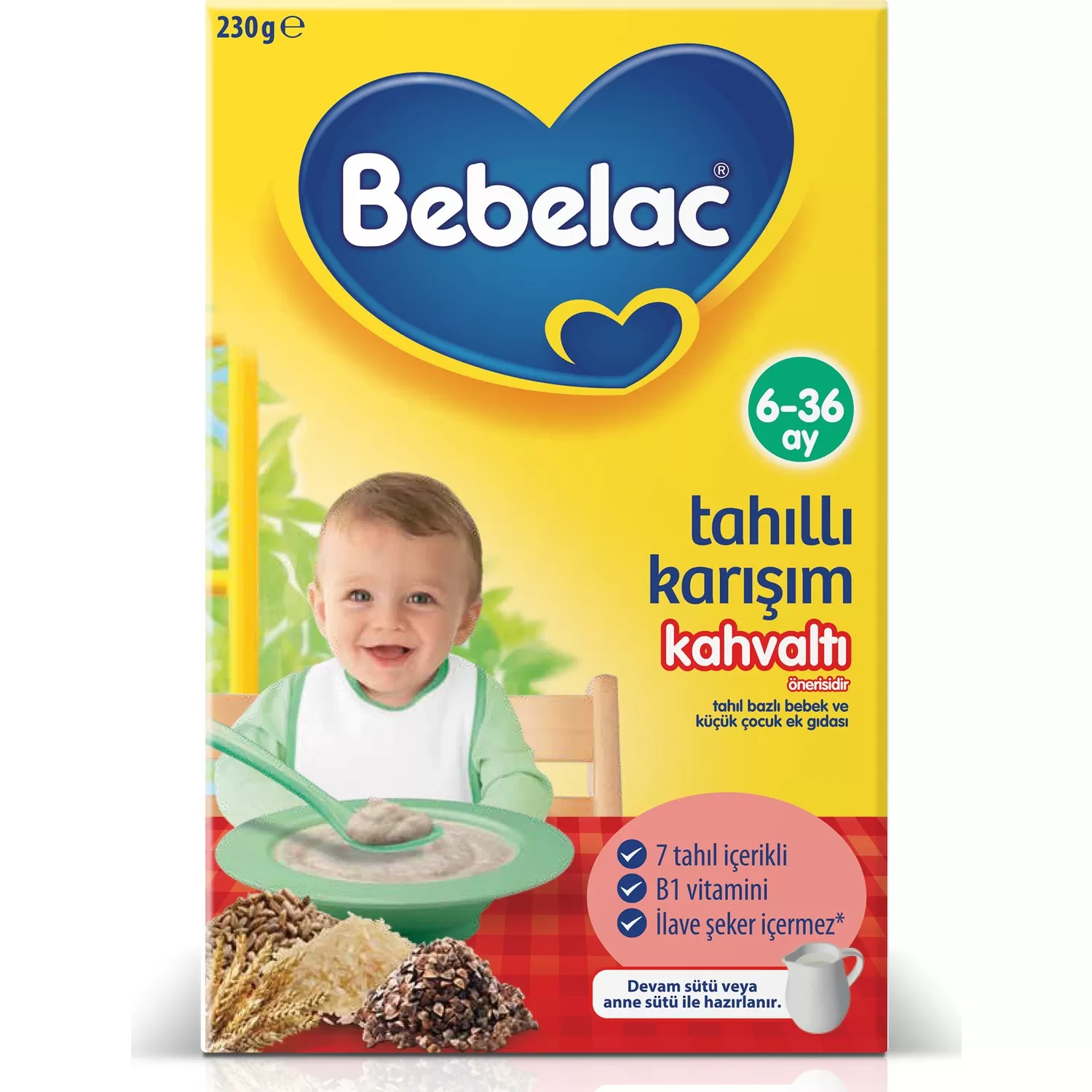 Bebelac Tahıllı Karışım Kahvaltı Kaşık Mama 230 gr