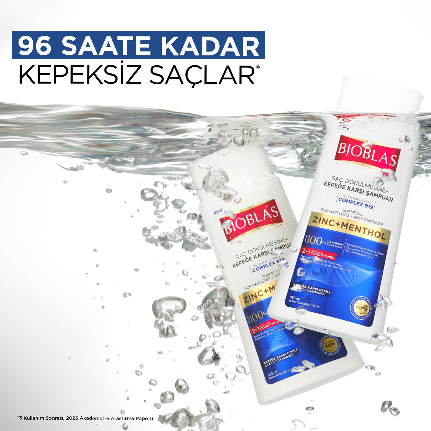 Bioblas Çinko Mentol Saç Dökülmesine + Kepeğe Karşı Şampuan 360 ml