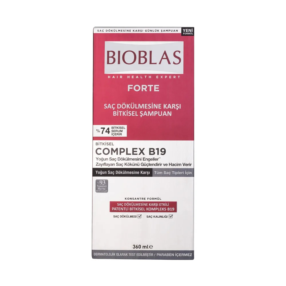 Bioblas Forte Yoğun Saç Dökülmesine Karşı Etkili Şampuan 360 ml 4 Adet