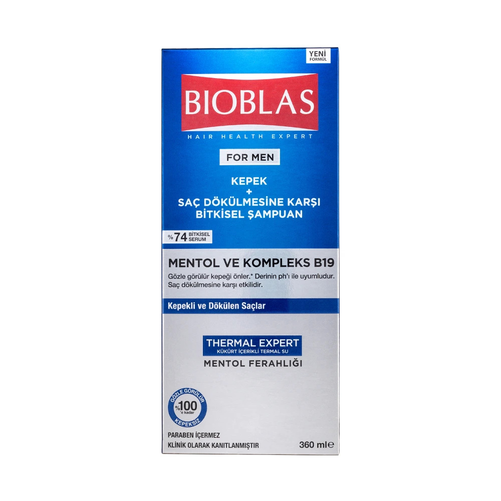 Bioblas For Men Kepek + Saç Dökülmesine Karşı Şampuan 360 ml 3 Adet