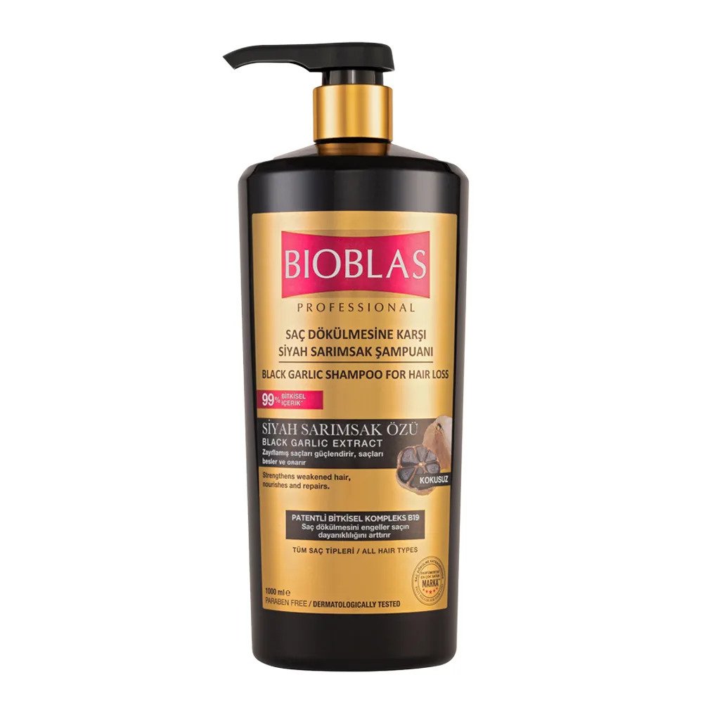 Bioblas Professional Saç Dökülmesine Karşı Bitkisel Siyah Sarımsak Şampuanı 1000 ml Bioblas Professional Saç Dökülmesine Karşı Bitkisel Siyah Sarımsak Şampuanı 1000 ml