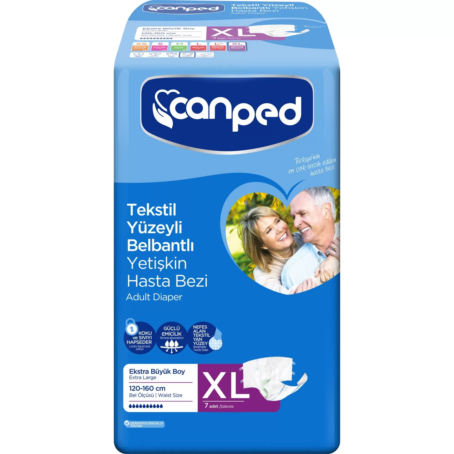 Canped Belbantlı Yetişkin Hasta Bezi XL Beden 7x3 21 Adet