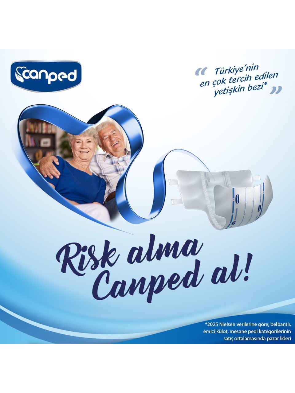 Canped Belbantlı Yetişkin Hasta Bezi Orta Boy M Beden 23x2 46 Adet
