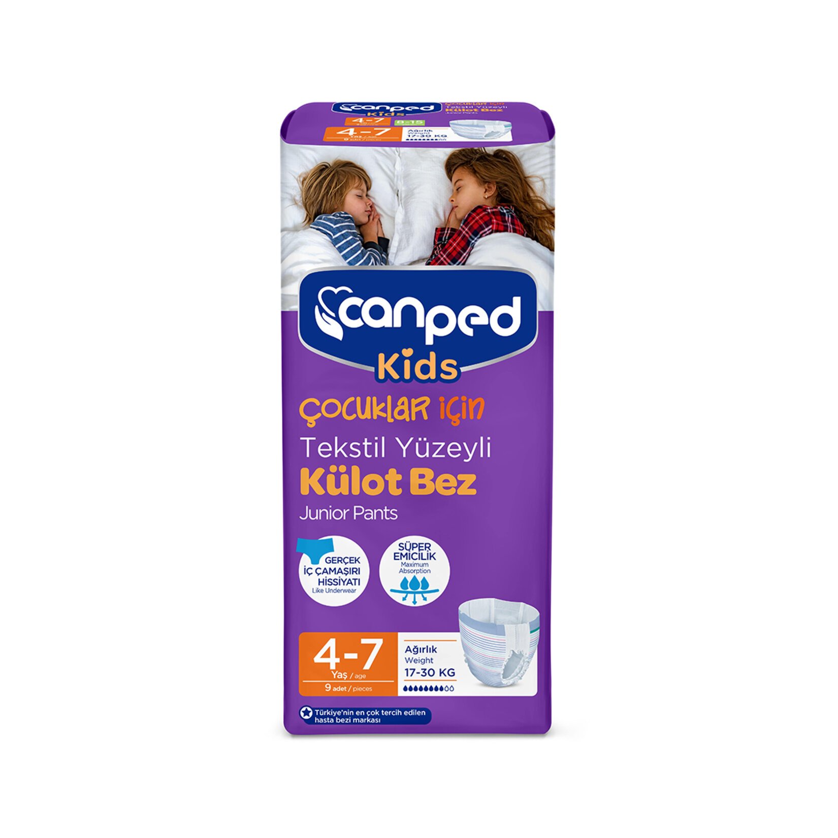 Canped Kids Külot Bez 4-7 Yaş 9x4 36 Adet