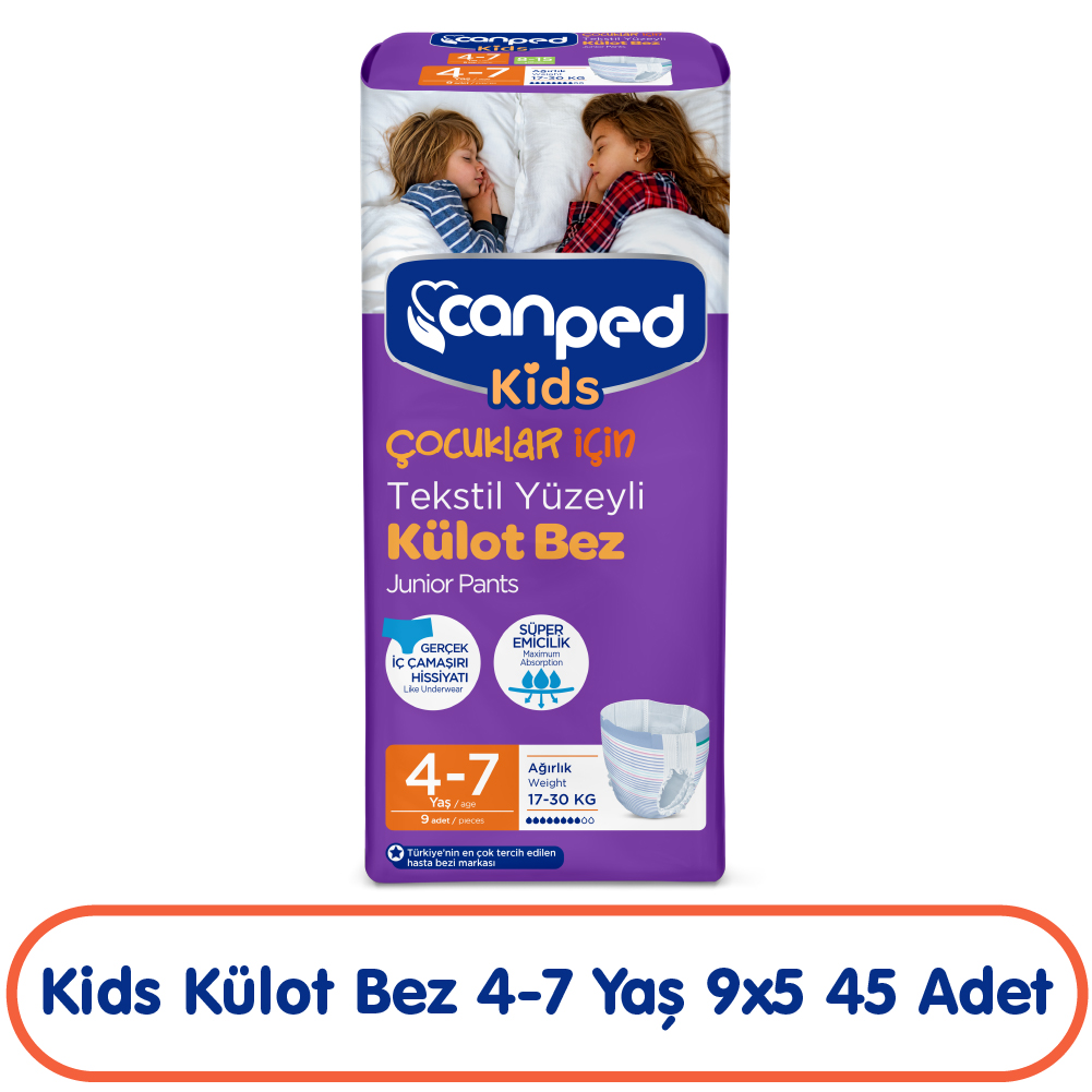 Canped Kids Külot Bez 4-7 Yaş 9x5 45 Adet