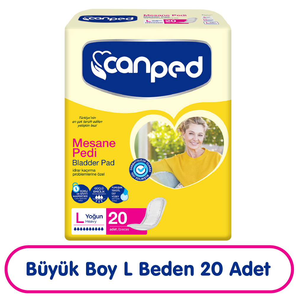 Canped Mesane Pedi L Beden Yoğun 20 Adet