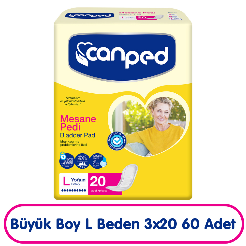 Canped Mesane Pedi L Beden Yoğun 20x3 60 Adet