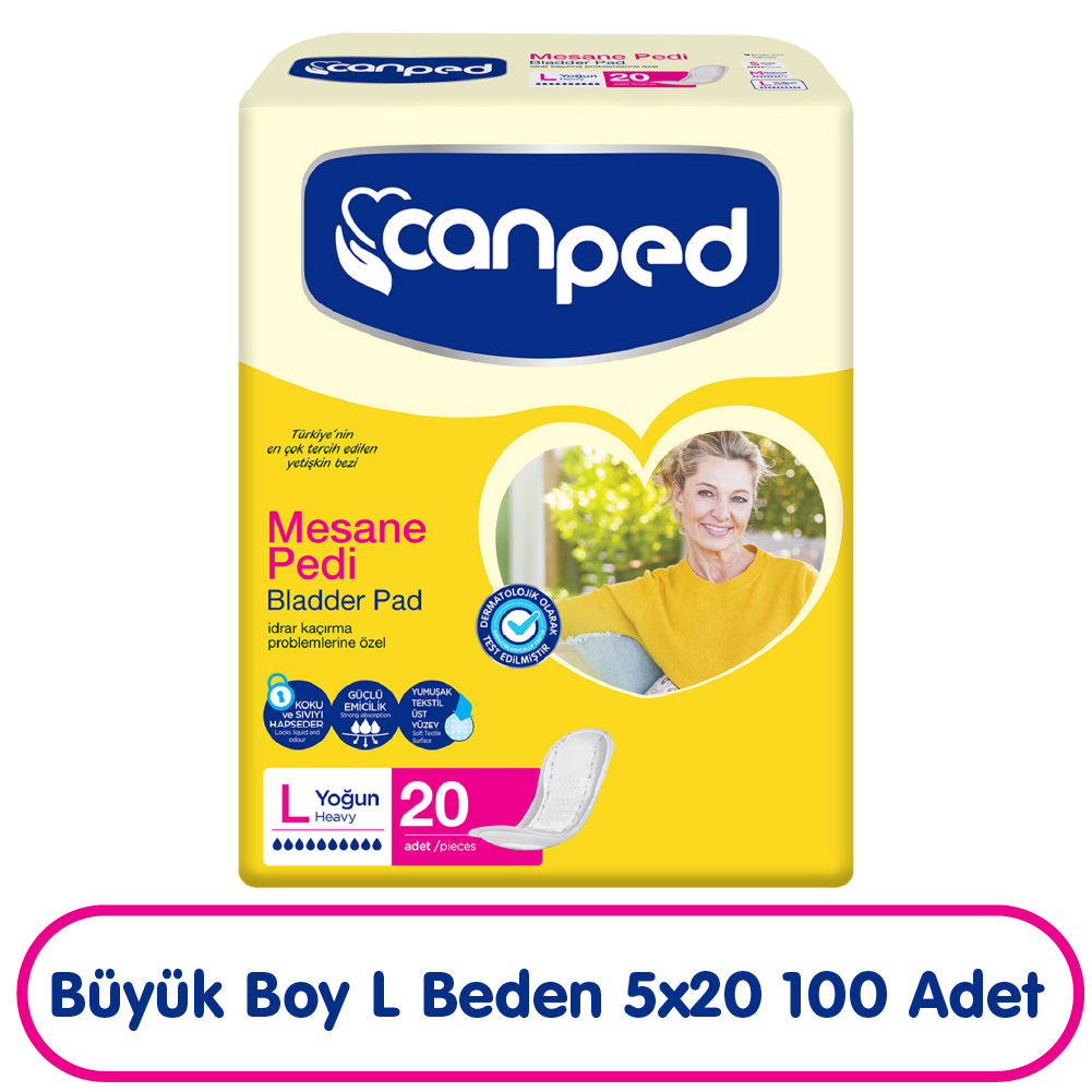 Canped Mesane Pedi L Beden Yoğun 20x5 100 Adet
