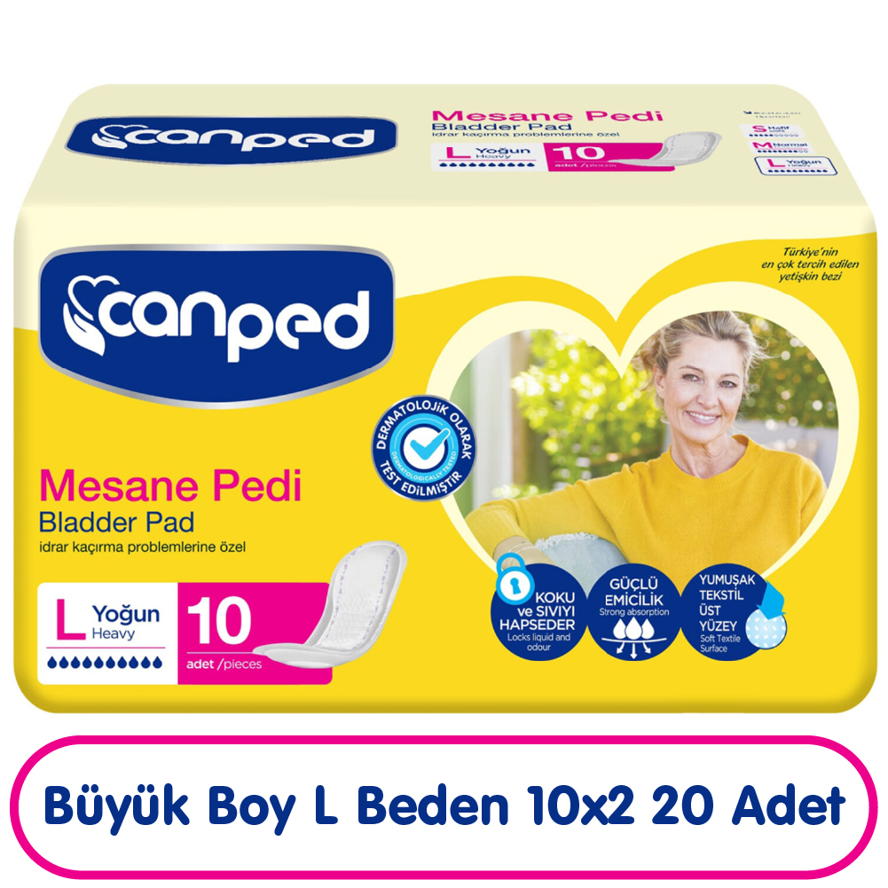 Canped Mesane Pedi L Beden Yoğun 10x2 20 Adet