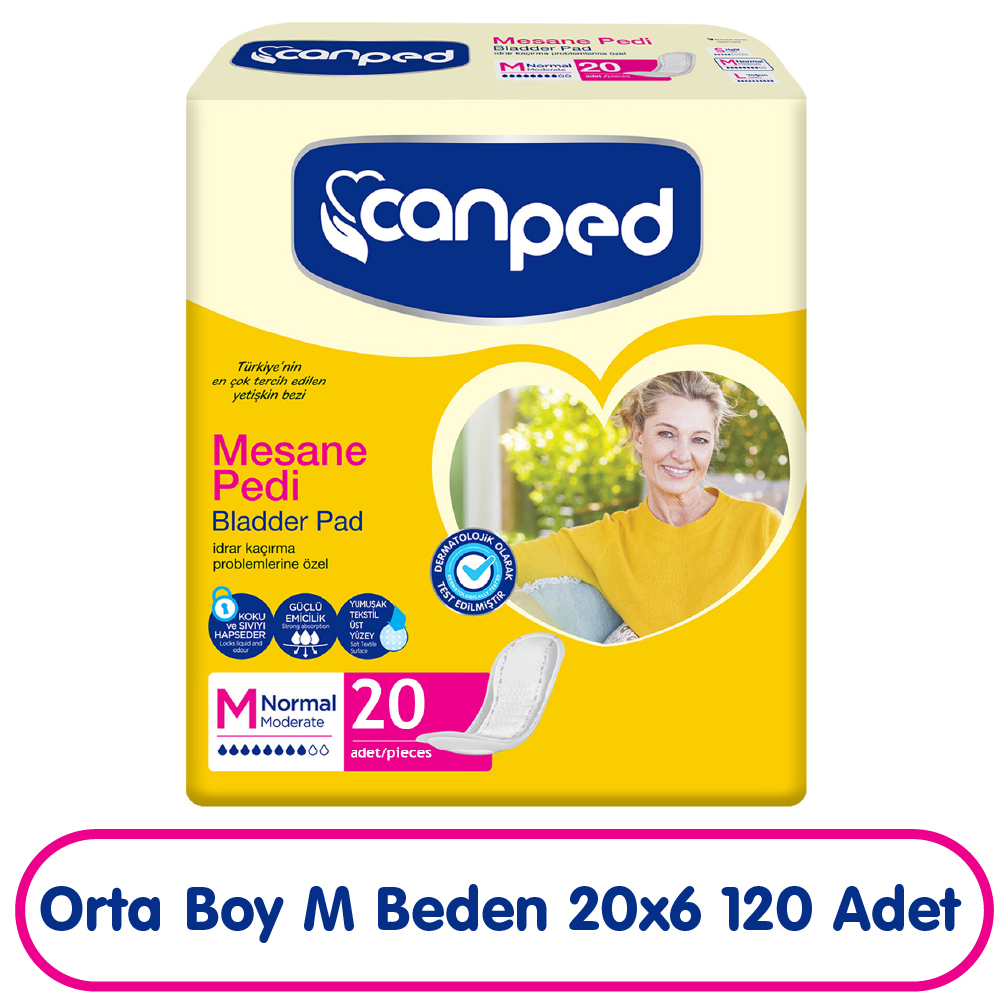 Canped Mesane Pedi M Beden Orta 20x6 120 Adet
