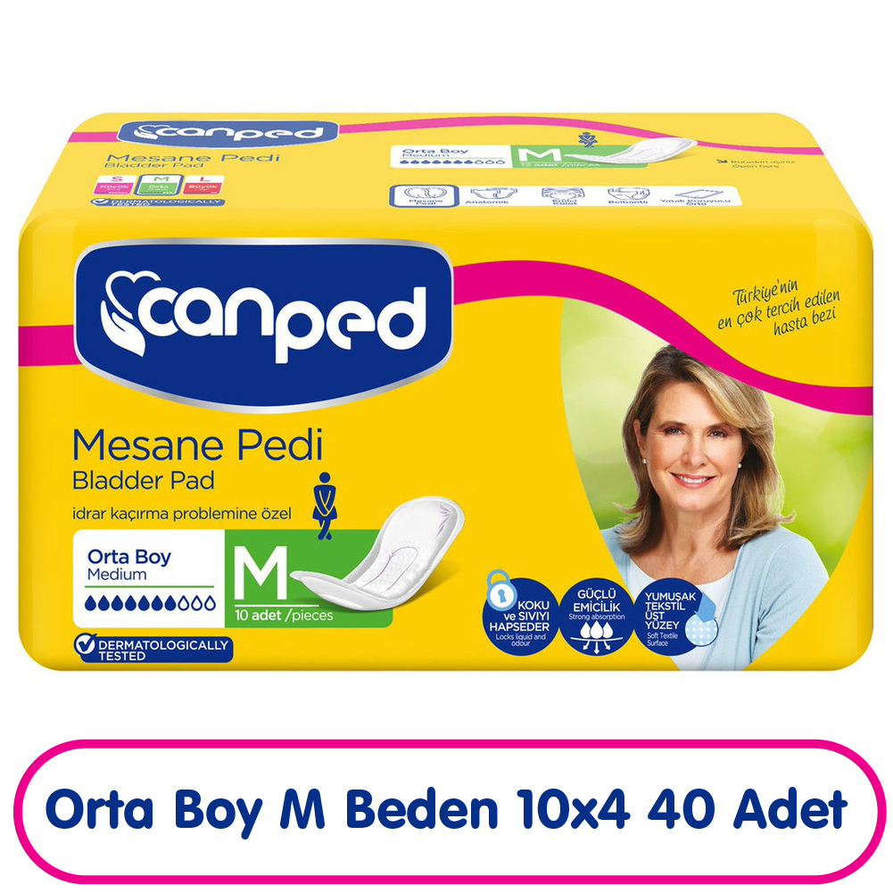 Canped Mesane Pedi M Beden Orta 10x4 40 Adet