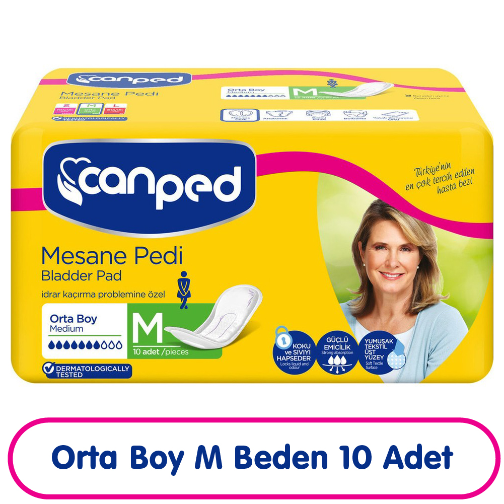 Canped Mesane Pedi M Beden Orta 10 Adet