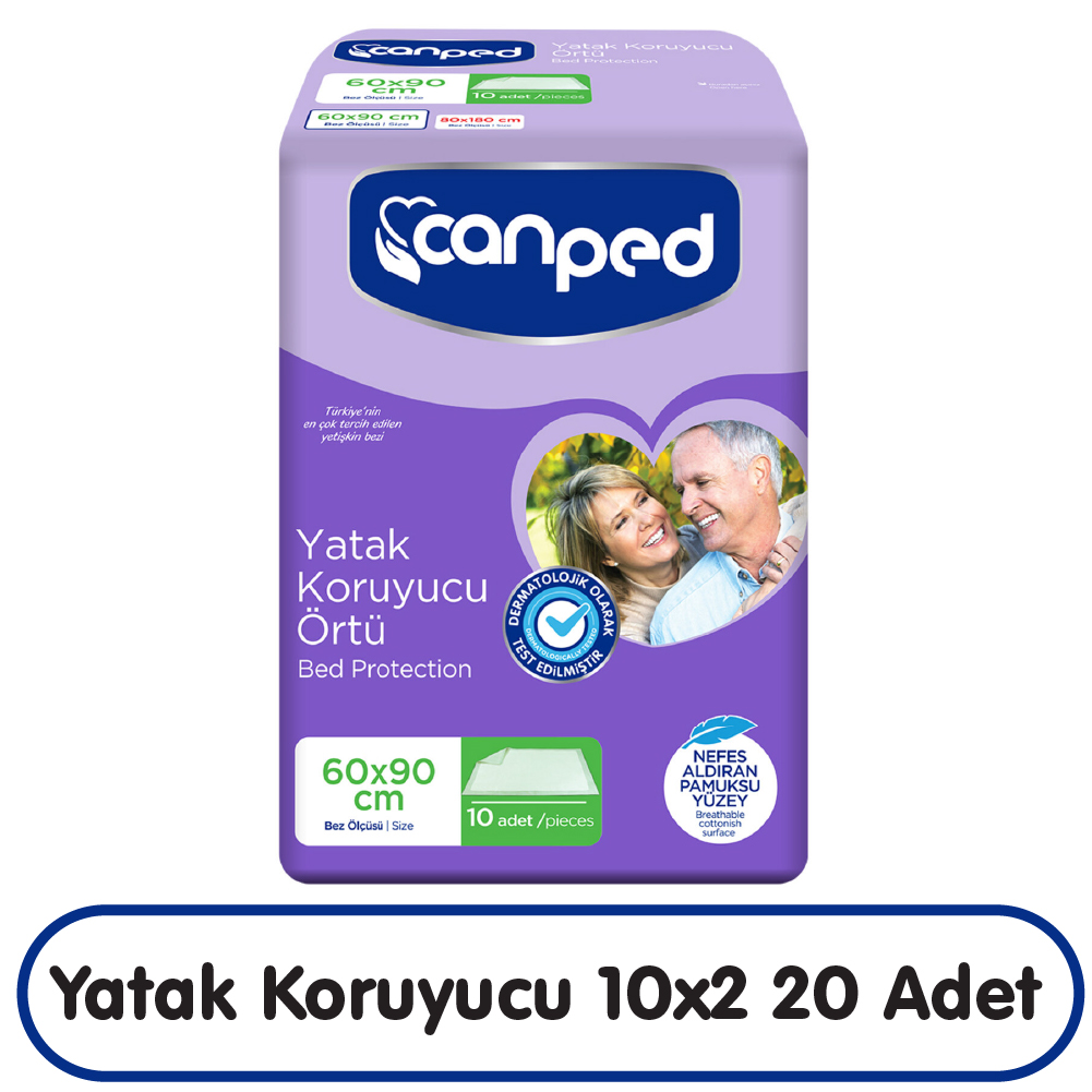 Canped Yatak Koruyucu Örtü 10x2 20 Adet