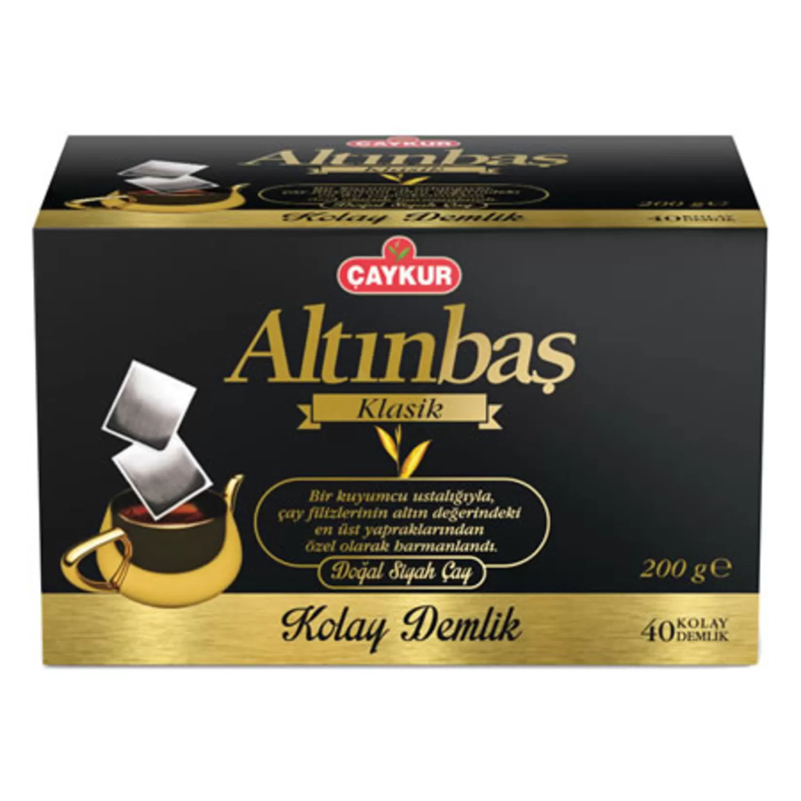 Çaykur Altınbaş Demlik Çay 200 gr 40'lı 2 Paket