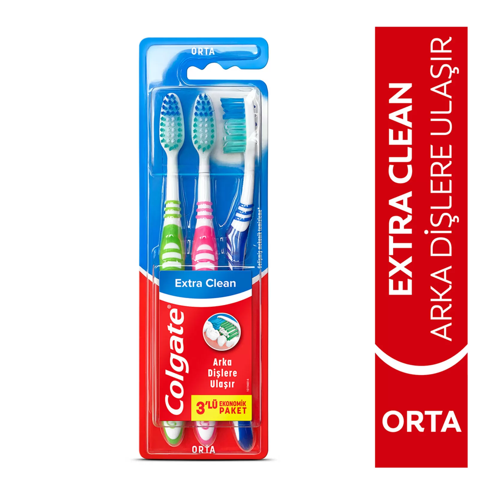 Colgate Extra Clean Diş Fırçası 2+1