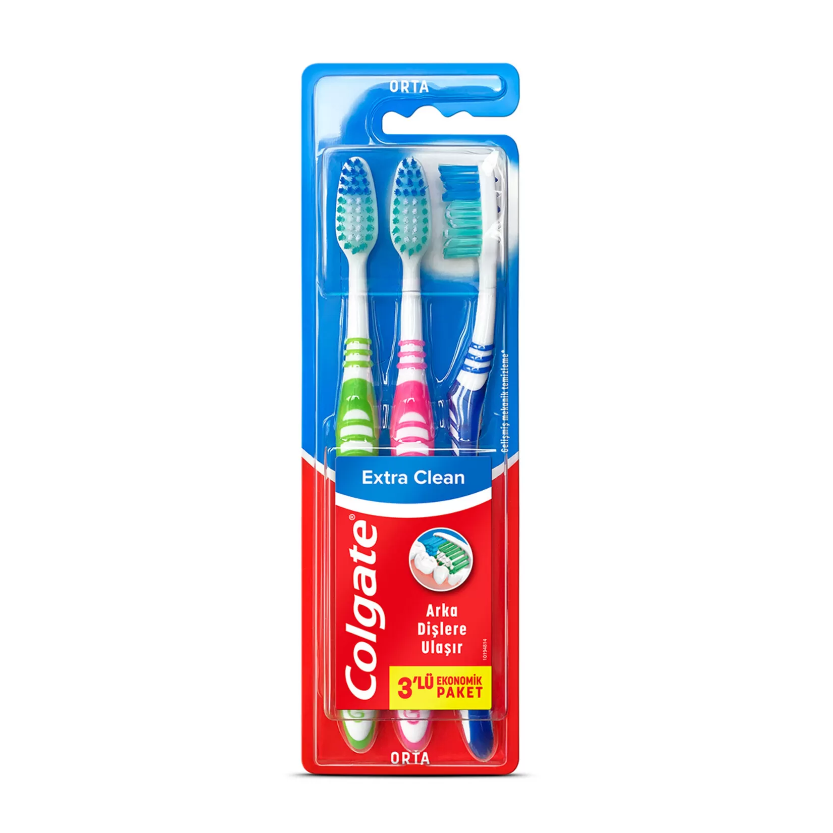 Colgate Extra Clean Diş Fırçası 2+1