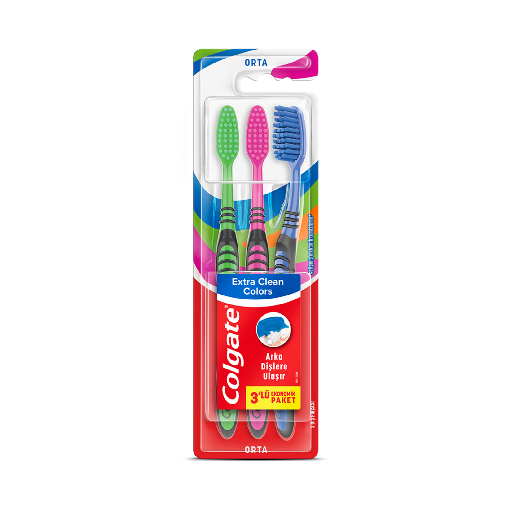 Colgate Extra Clean Colors Diş Fırçası 2+1