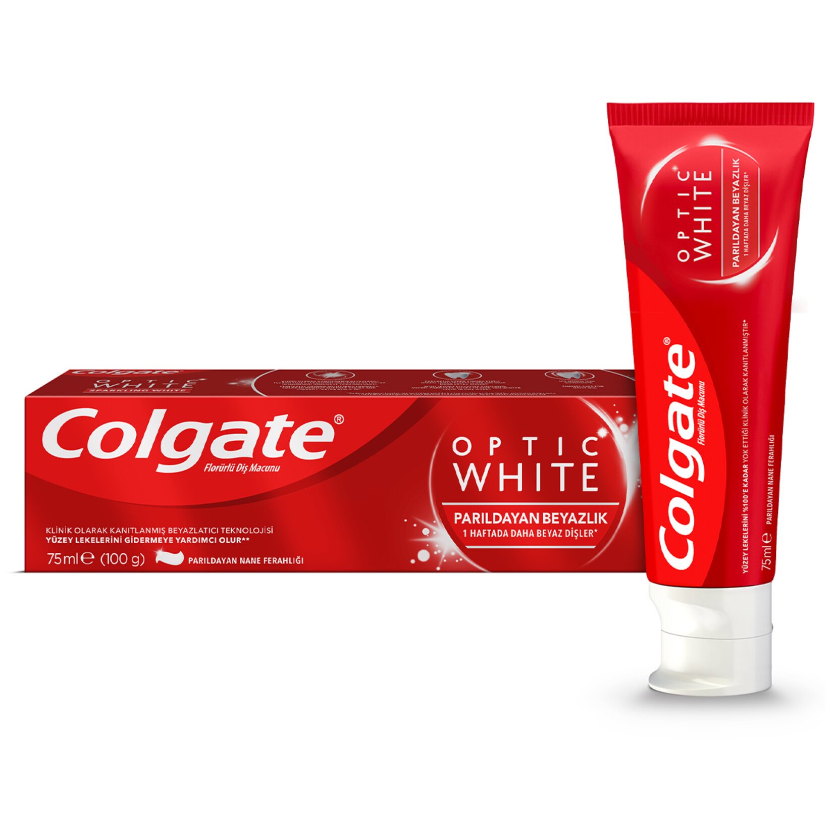 Colgate Optic White Parıldayan Beyazlık Beyazlatıcı Diş Macunu 75 Ml 6 Adet