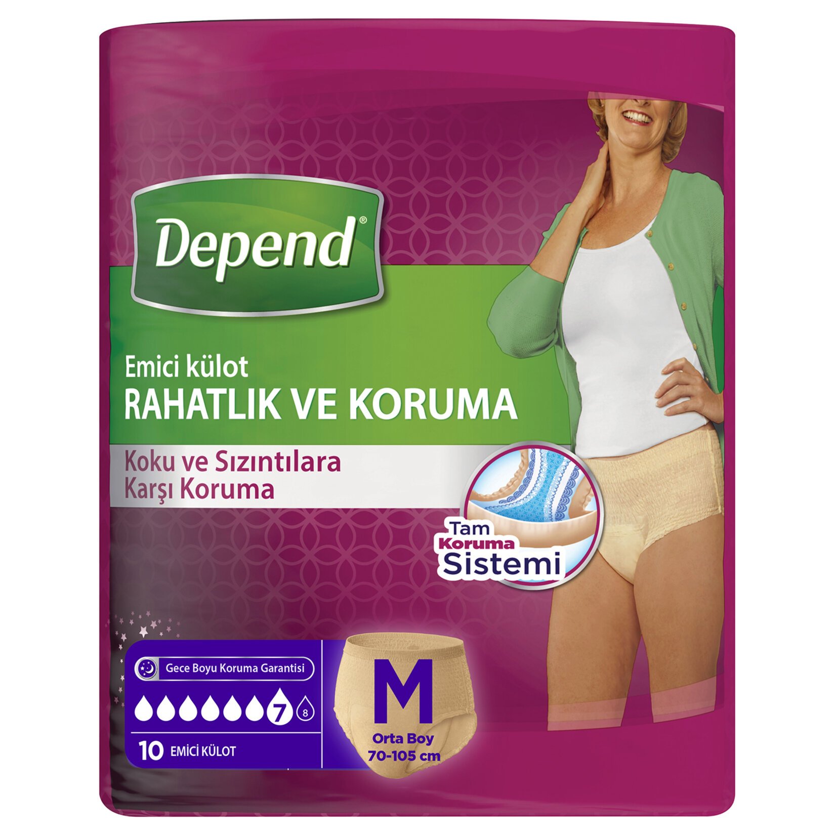 Depend Emici Külot Kadın M Beden 10x2 20 Adet