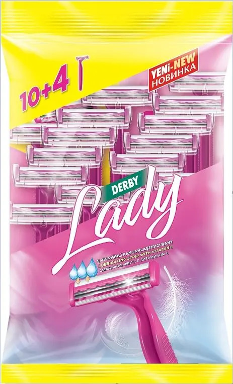 Derby Lady 2 Bıçaklı Tıraş Bıçağı 10+4 Adet 6 Paket Derby Lady 2 Bıçaklı Tıraş Bıçağı 10+4 Adet 6 Paket