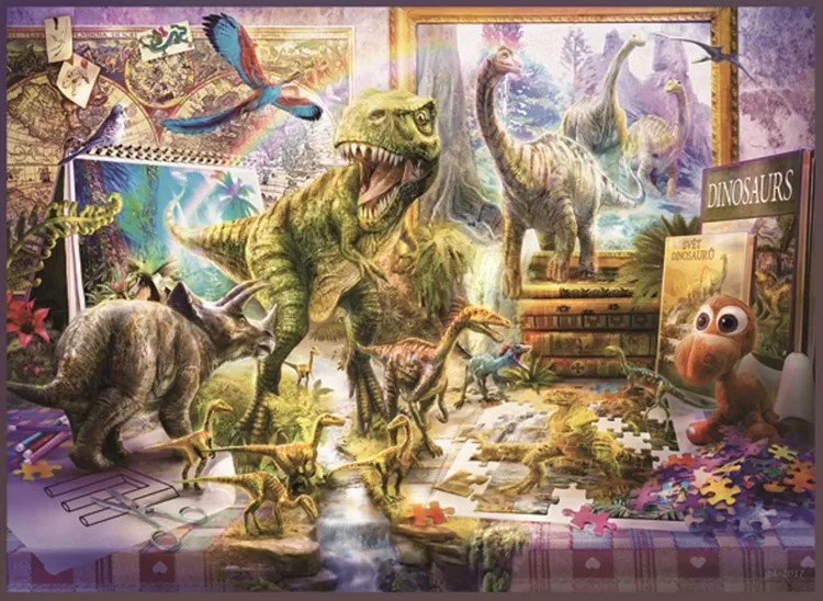 Dinozorlar Sahnede 1000 Parça Anatolian Puzzle