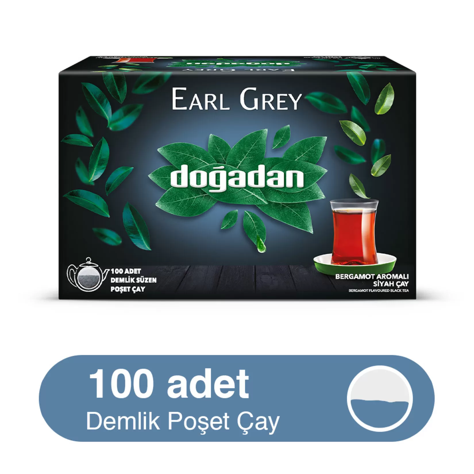 Doğadan Earl Grey Demlik Çay 100 Adet 2 Paket