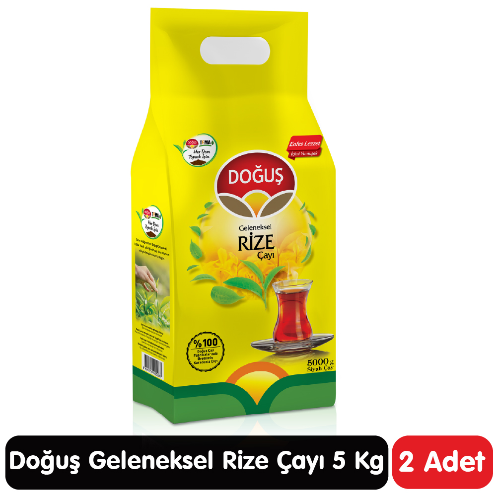 Doğuş Geleneksel Rize Çayı 5 Kg 2 Paket