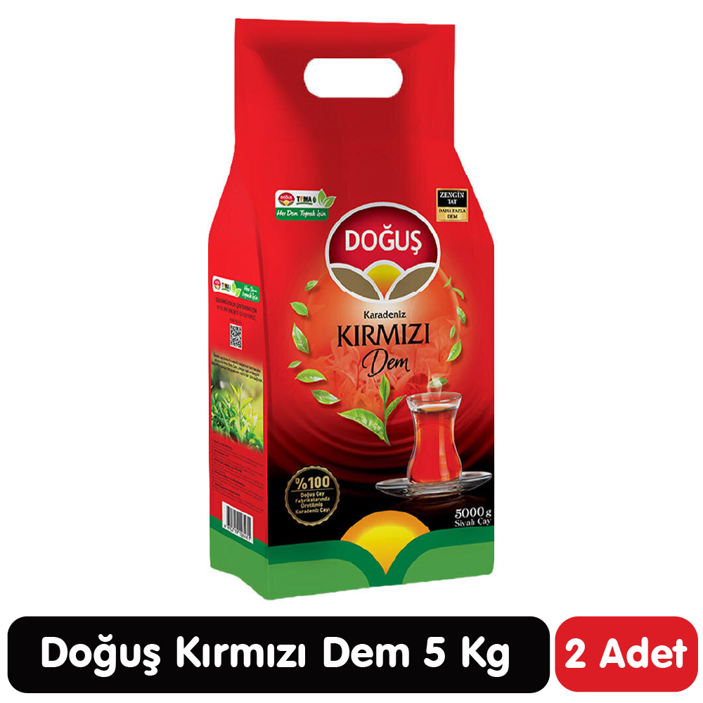 Doğuş Karadeniz Kırmızı Dem Çay 5 Kg 2 Paket