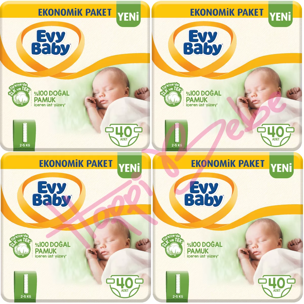 Evy Baby Bebek Bezi 1 Beden Yenidoğan 40*4 160 Adet