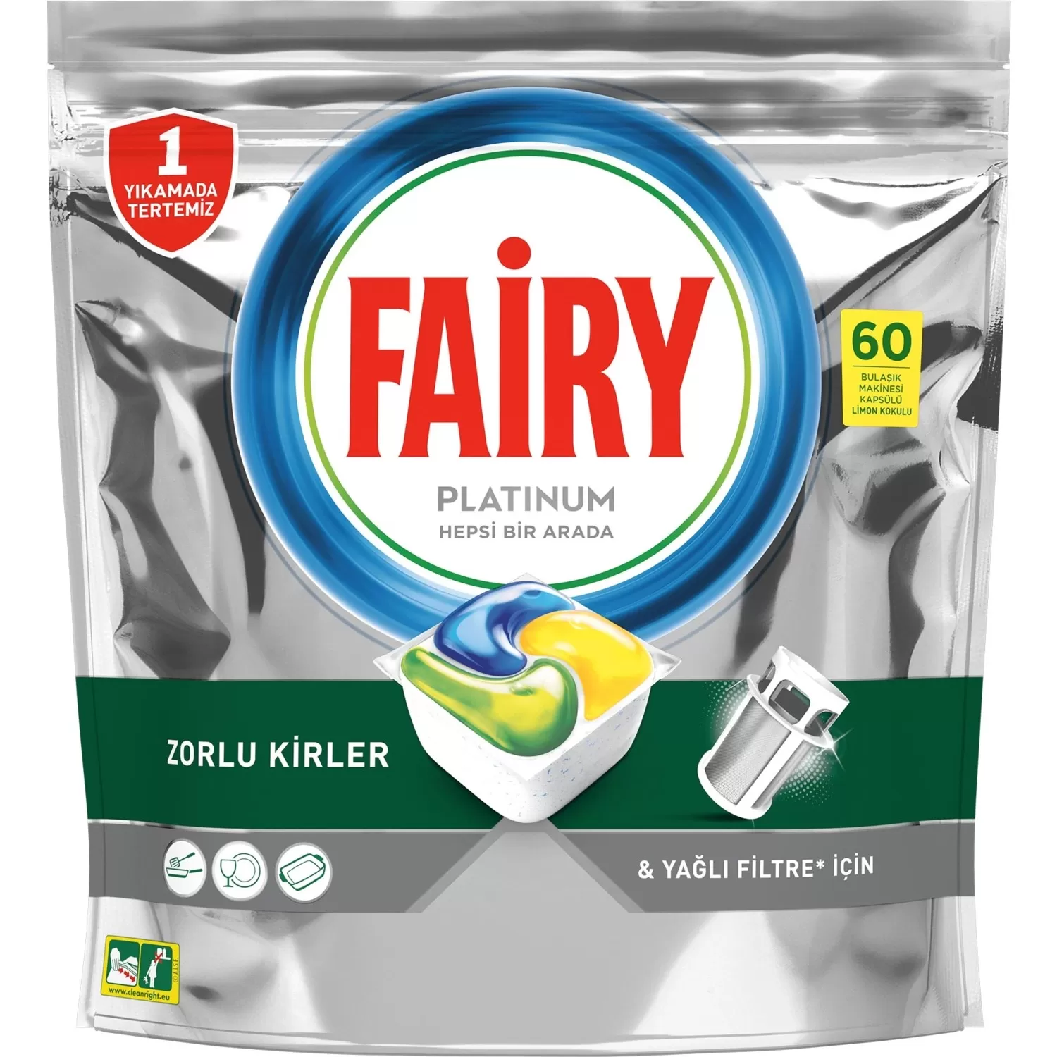 Fairy Platinum Bulaşık Makine Deterjanı 60 Tablet