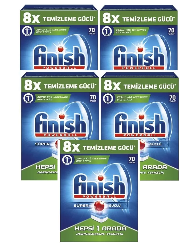 Finish Hepsi Bir Arada Bulaşık Makinesi Deterjanı 70*5=350 Tablet