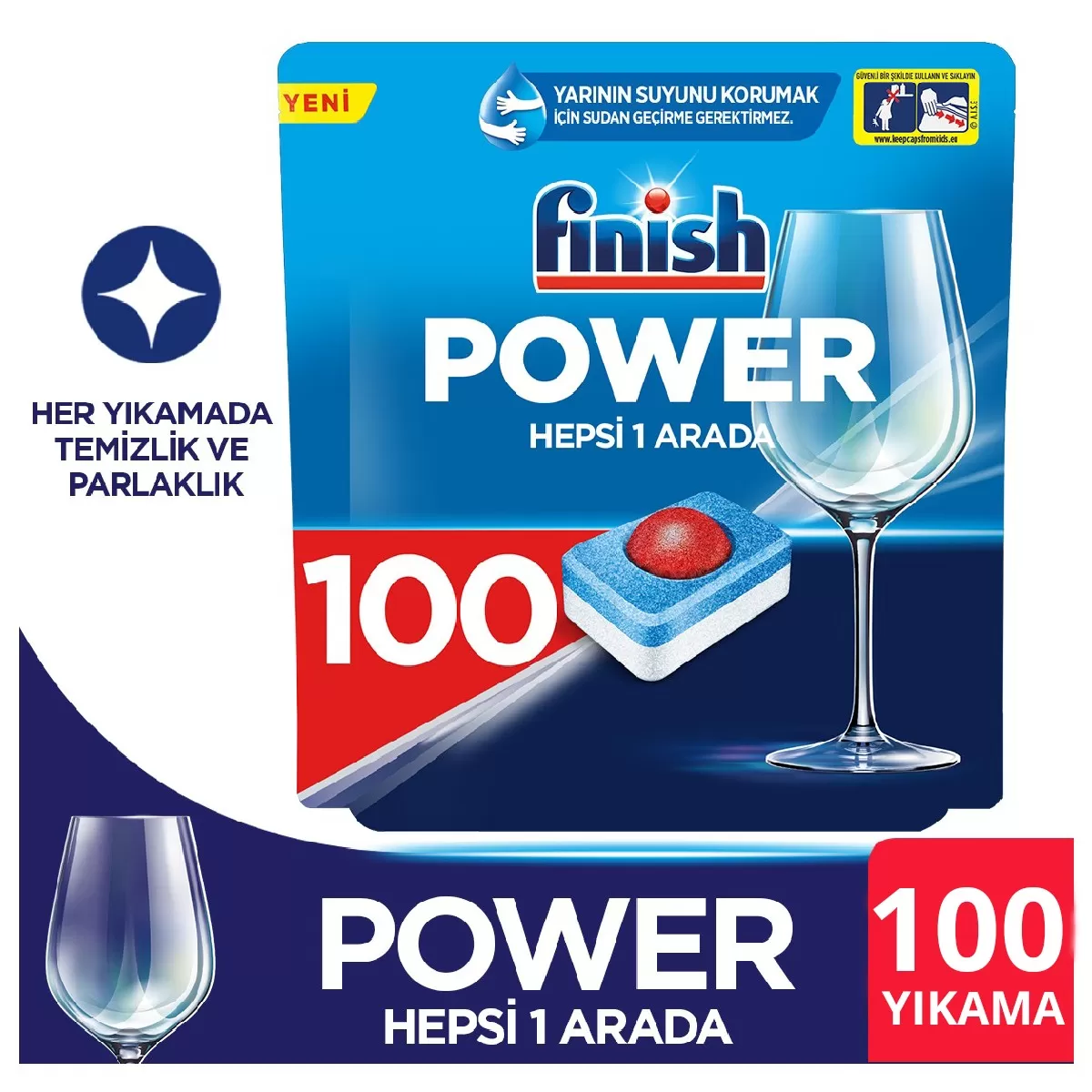 Finish Hepsi Bir Arada 100 Tablet Bulaşık Makinesi Deterjanı