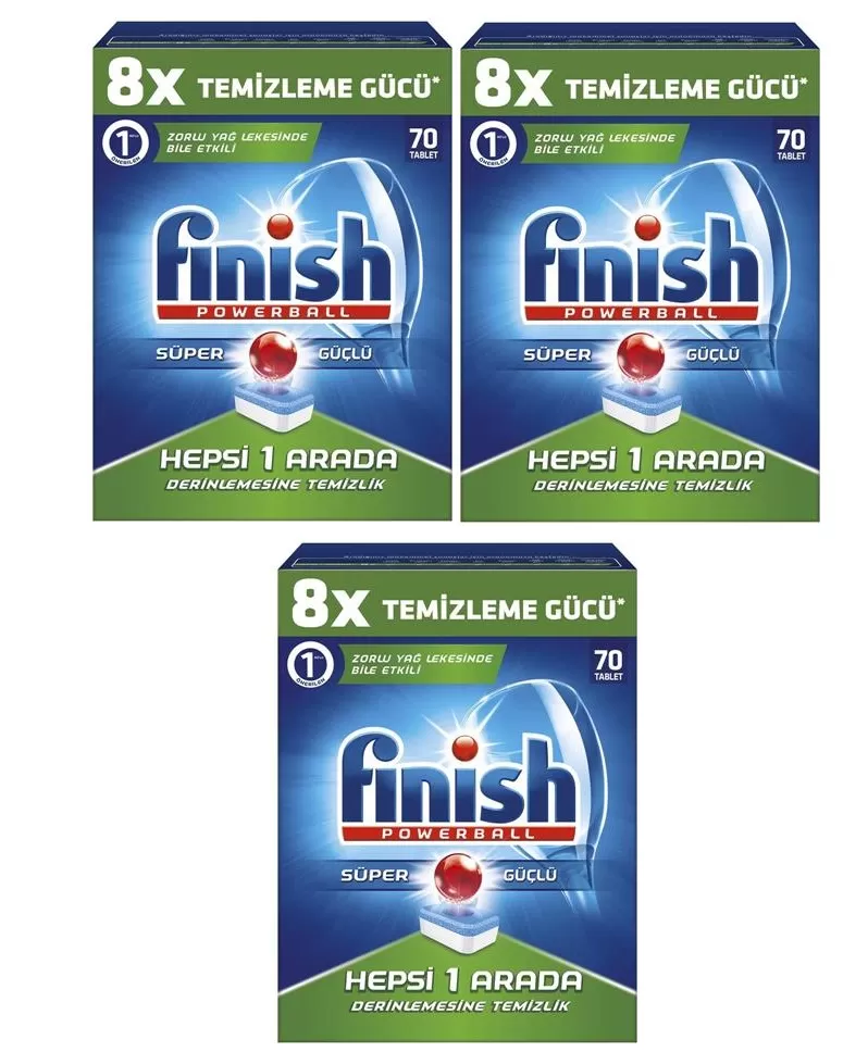 Finish Hepsi Bir Arada Bulaşık Makinesi Deterjanı 70*3  210 Tablet
