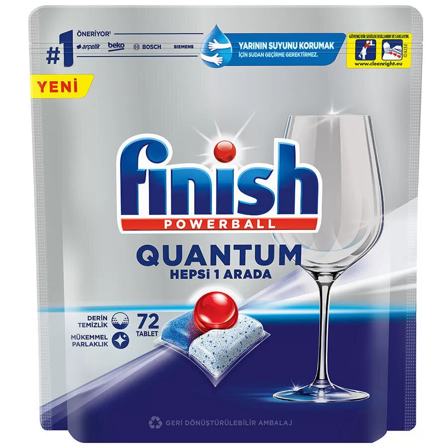 Finish Quantum Hepsi Bir Arada 72x4 288 Tablet Bulaşık Makinesi Deterjanı