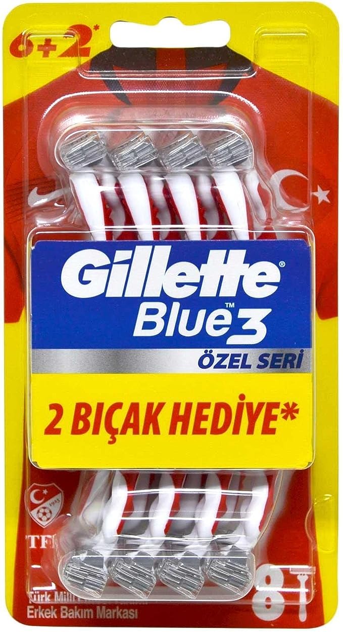 Gillette Blue3 Özel Seri 6+2'li Kullan At Tıraş Bıçağı 2 Adet